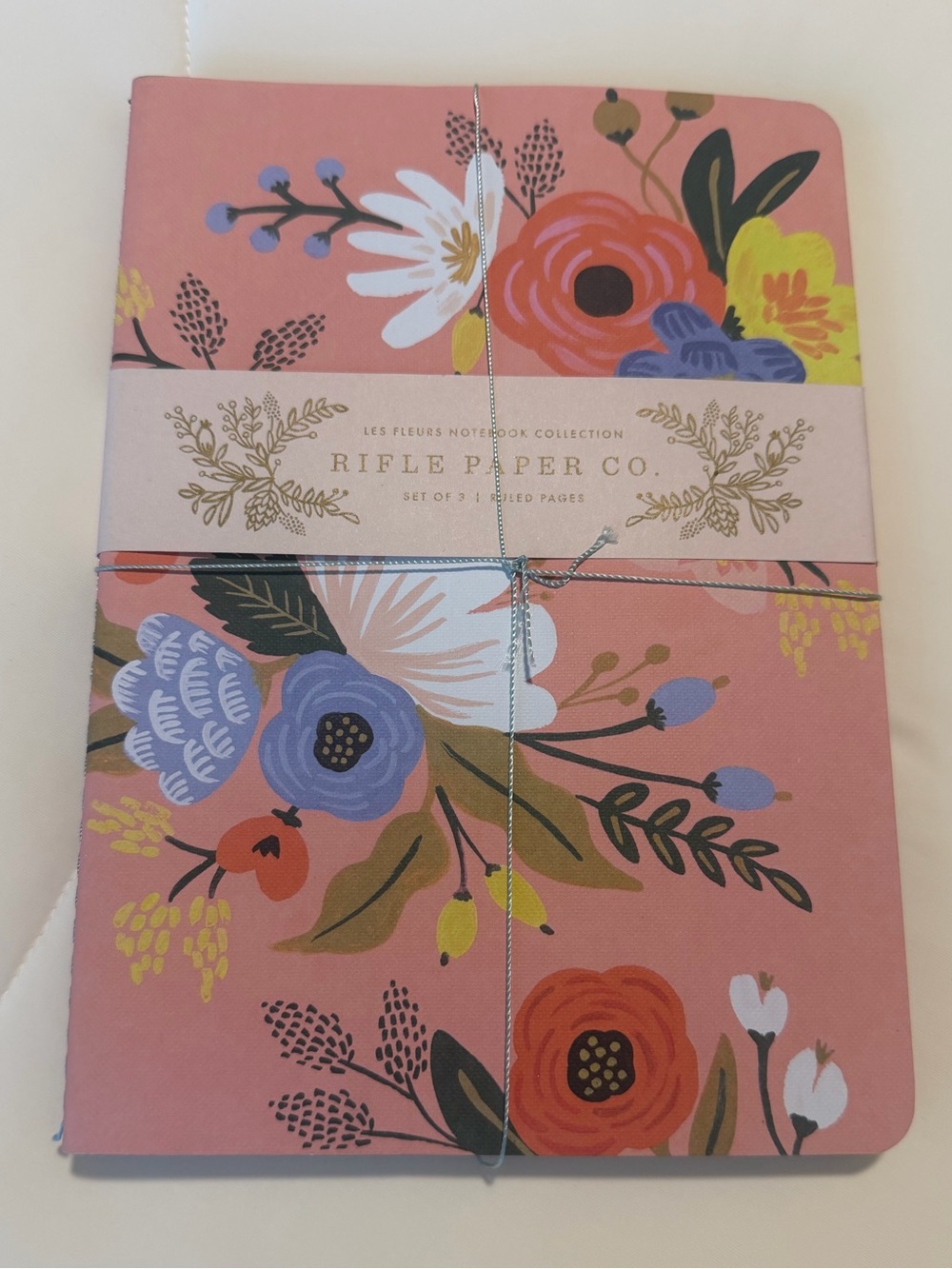Rifle Paper Co. Coral Floral Notebook with Multicolor Blooms